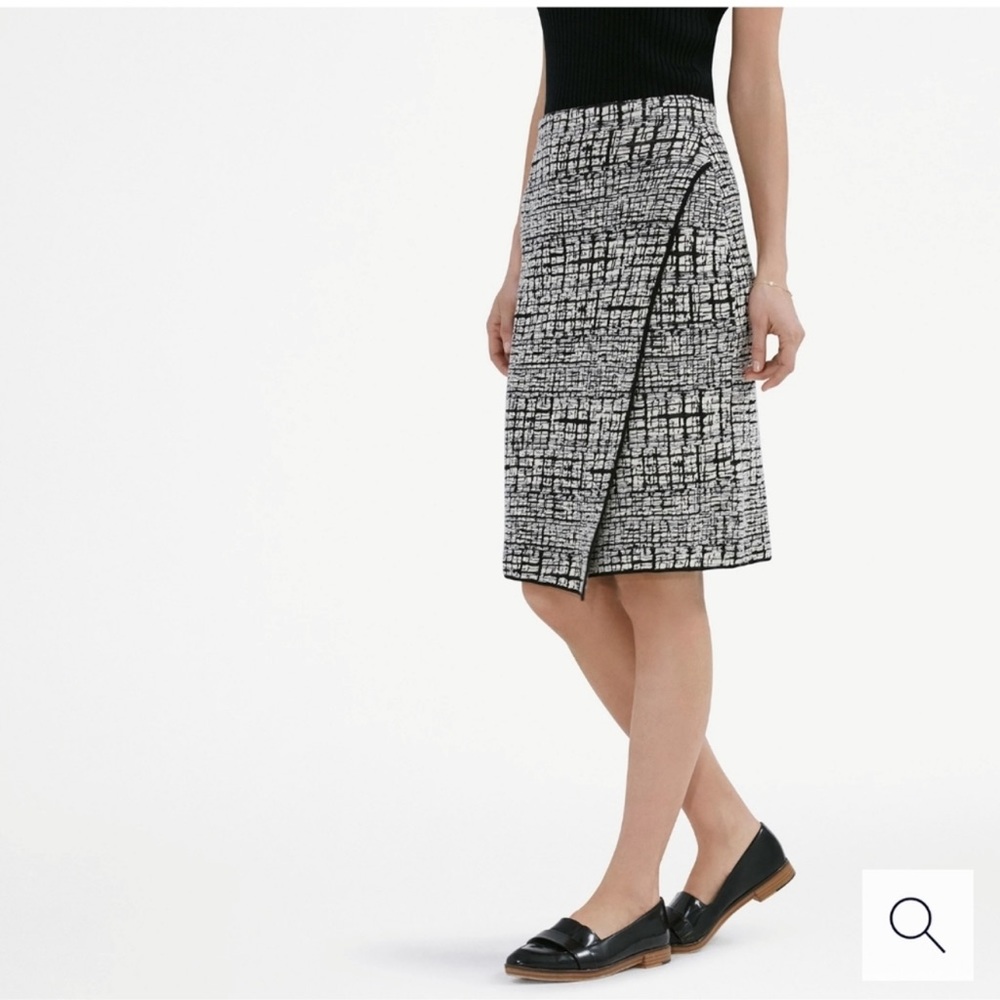 MM Lafleur Grove Knit Faux Wrap Pencil Skirt Size Small